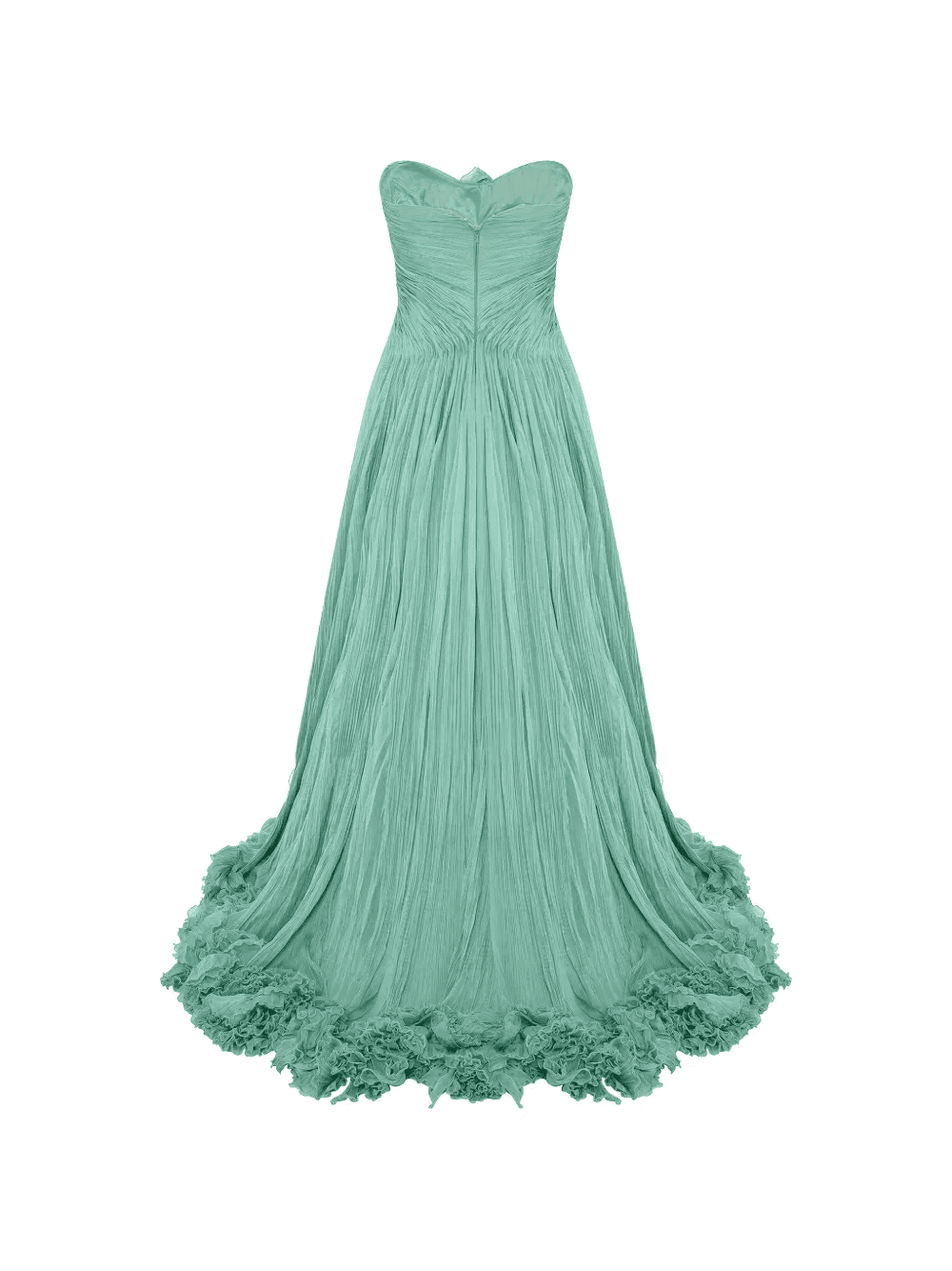 ruffled strapless maxi dress — Image 5