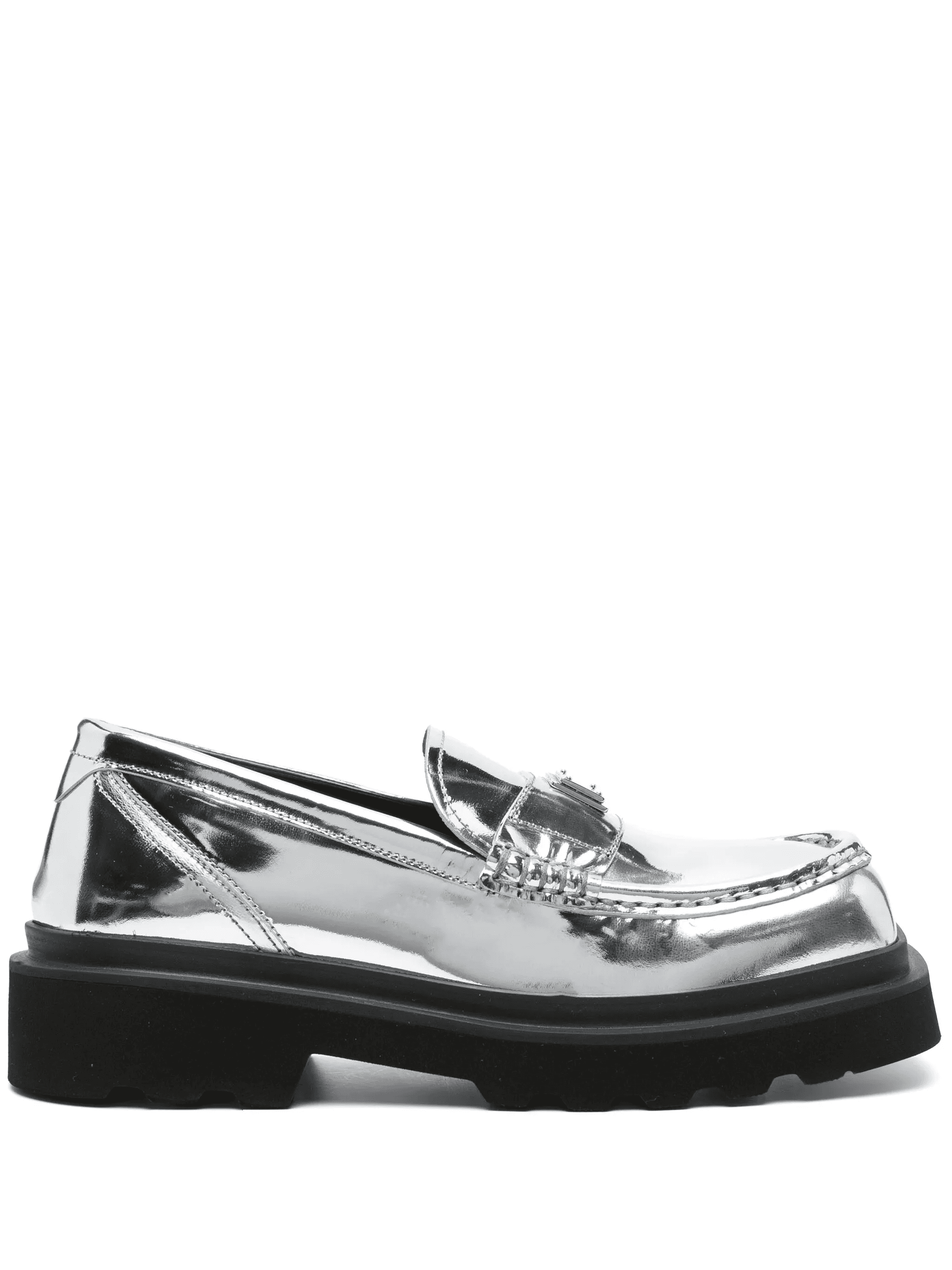 logo-plaque leather brogues