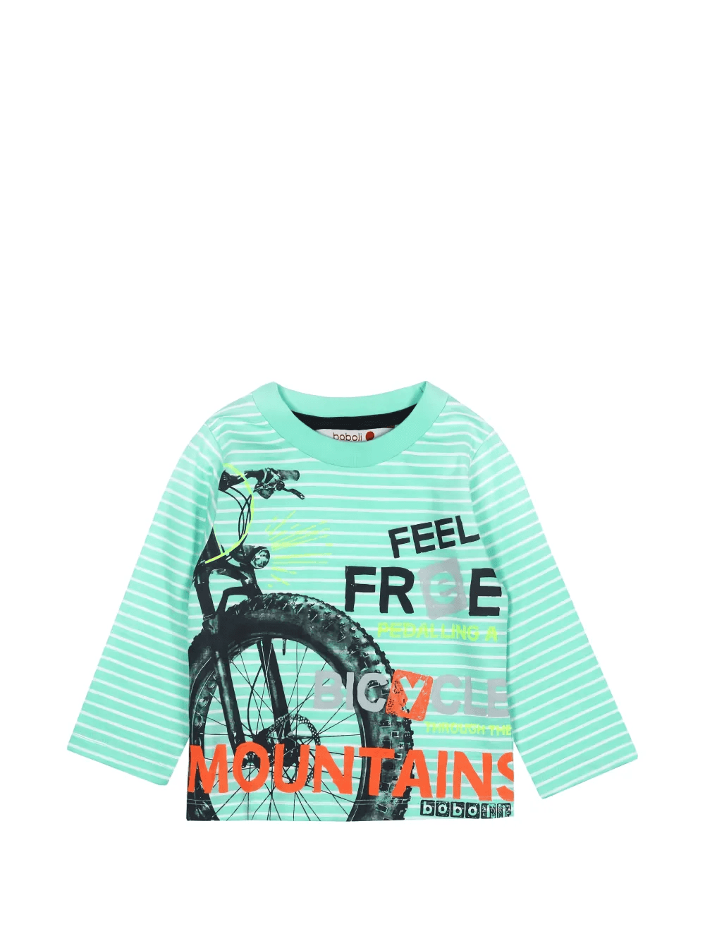 striped graphic-print T-shirt - Image 1