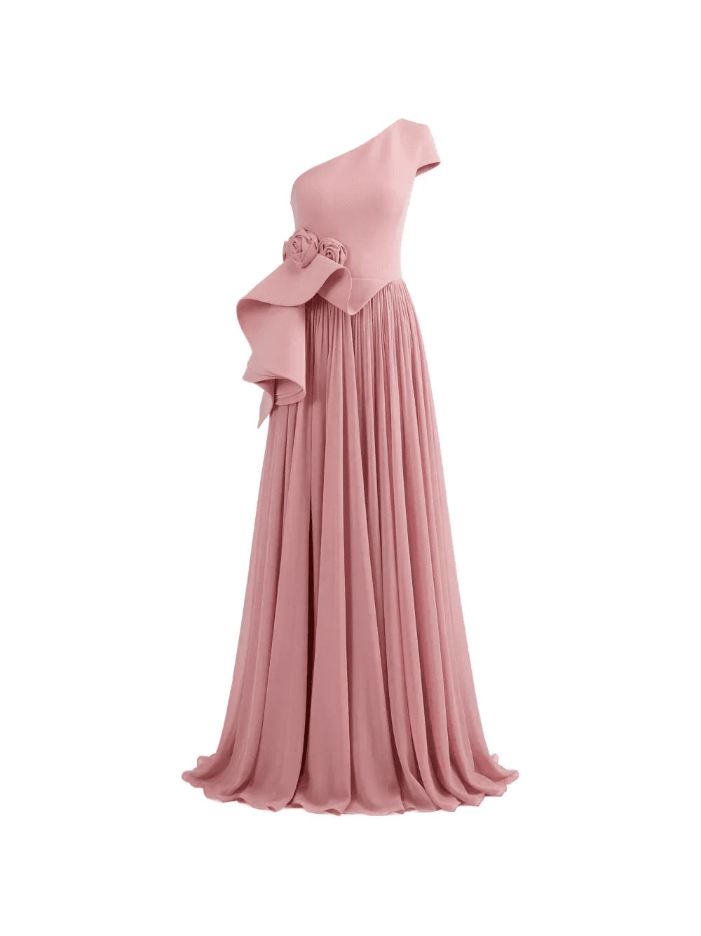 one-shoulder gown dress - Image 1