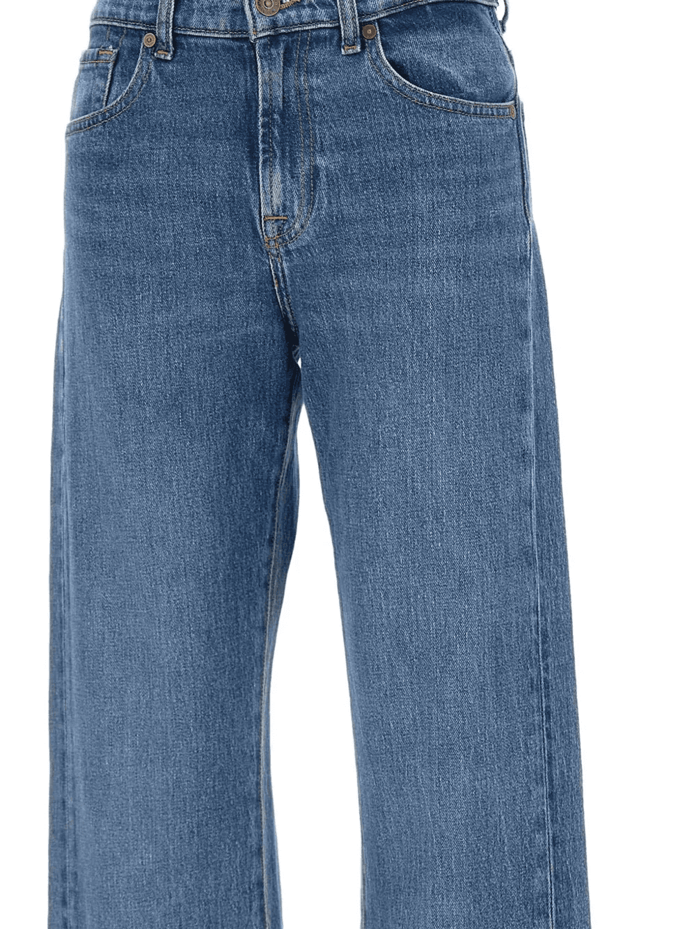 high-waisted logo-patch jeans — Image 2