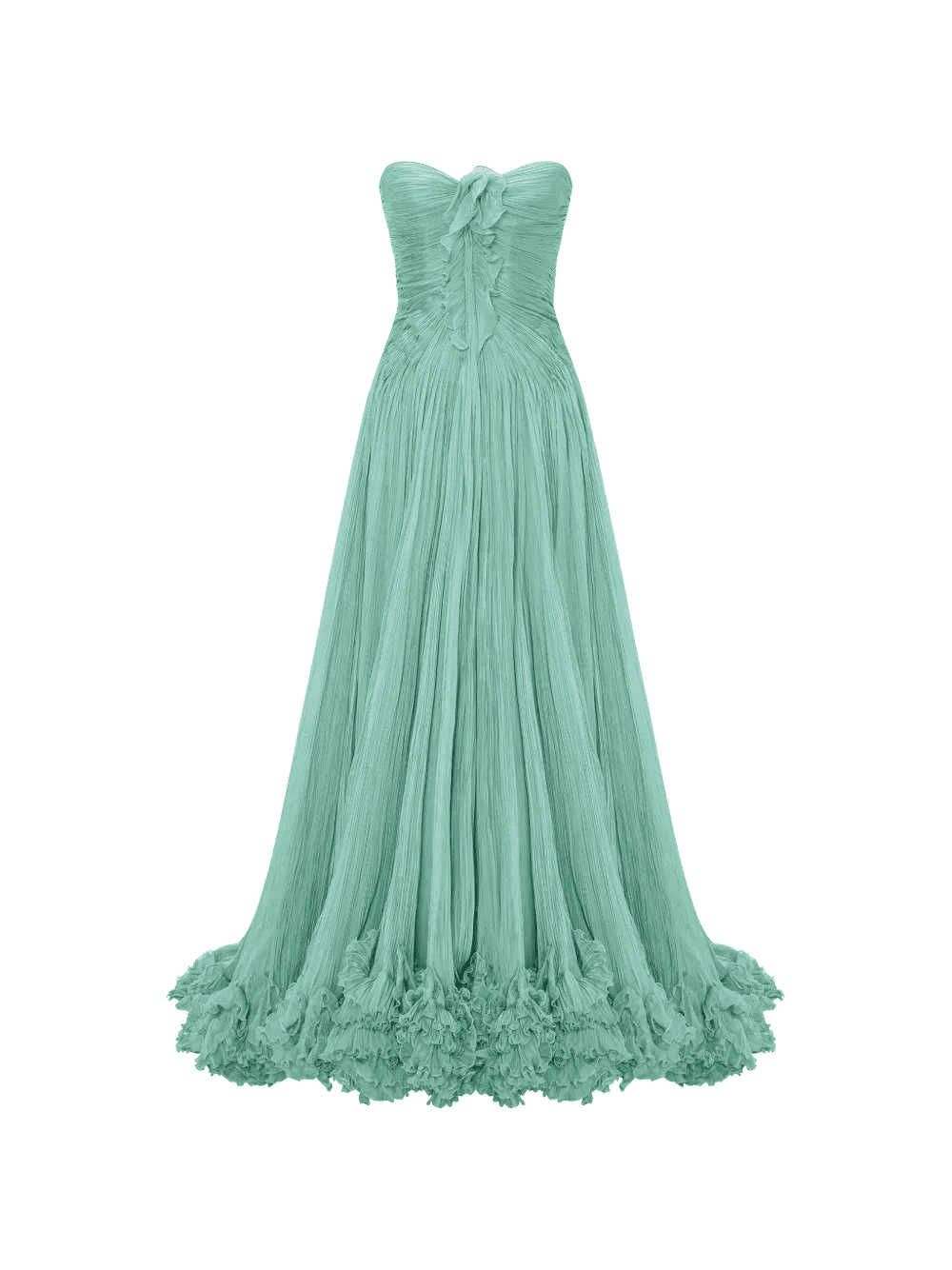 ruffled strapless maxi dress - Image 1