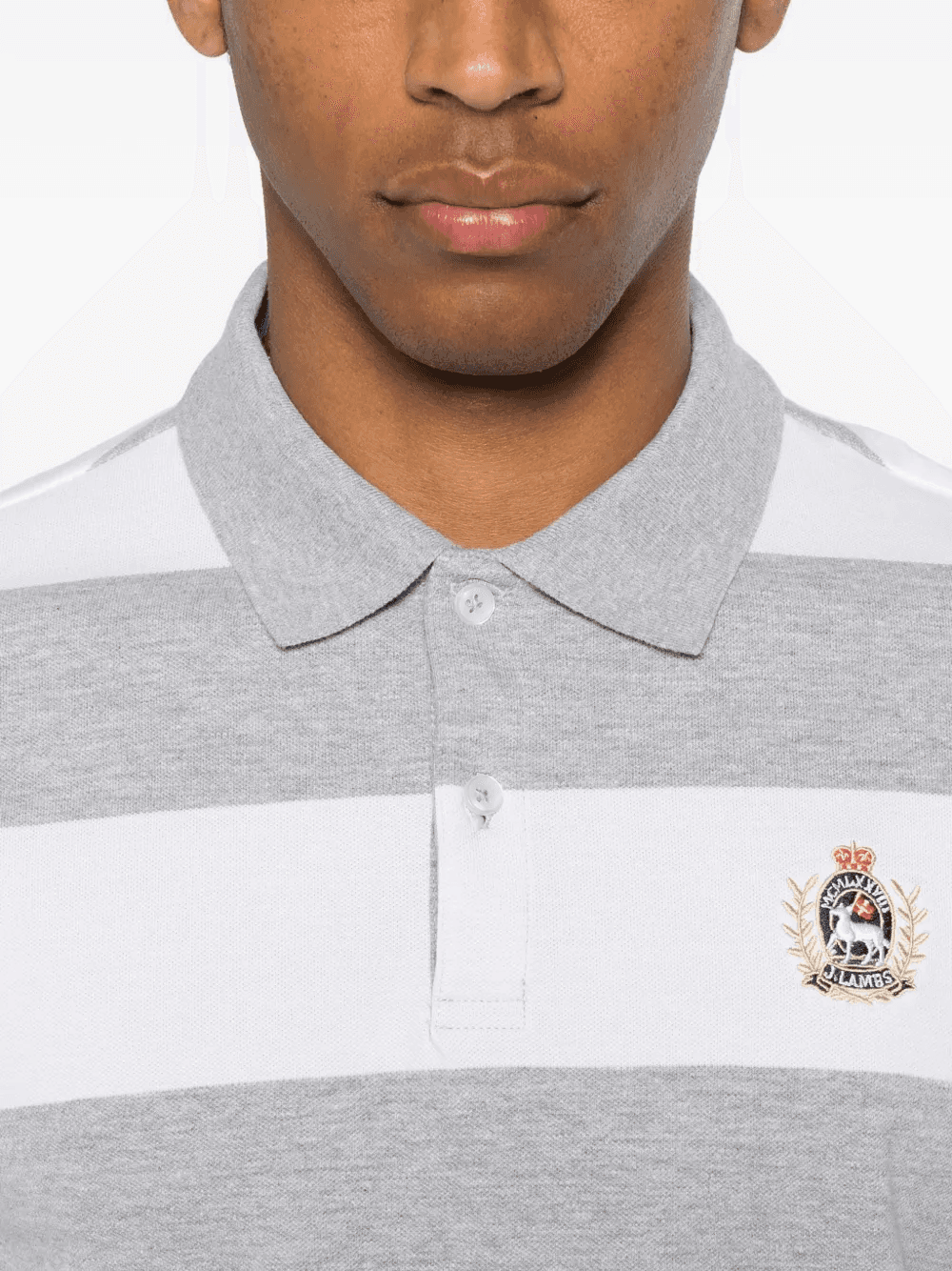 striped-pattern polo shirt — Image 2