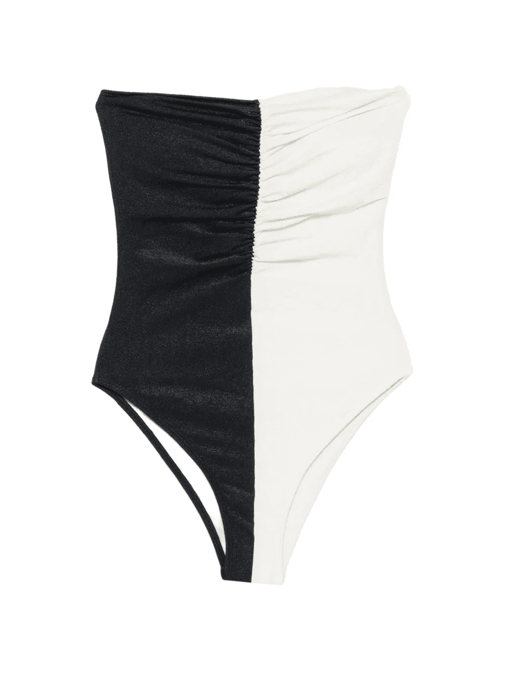 ruched two-tone swimsuit - Image 1