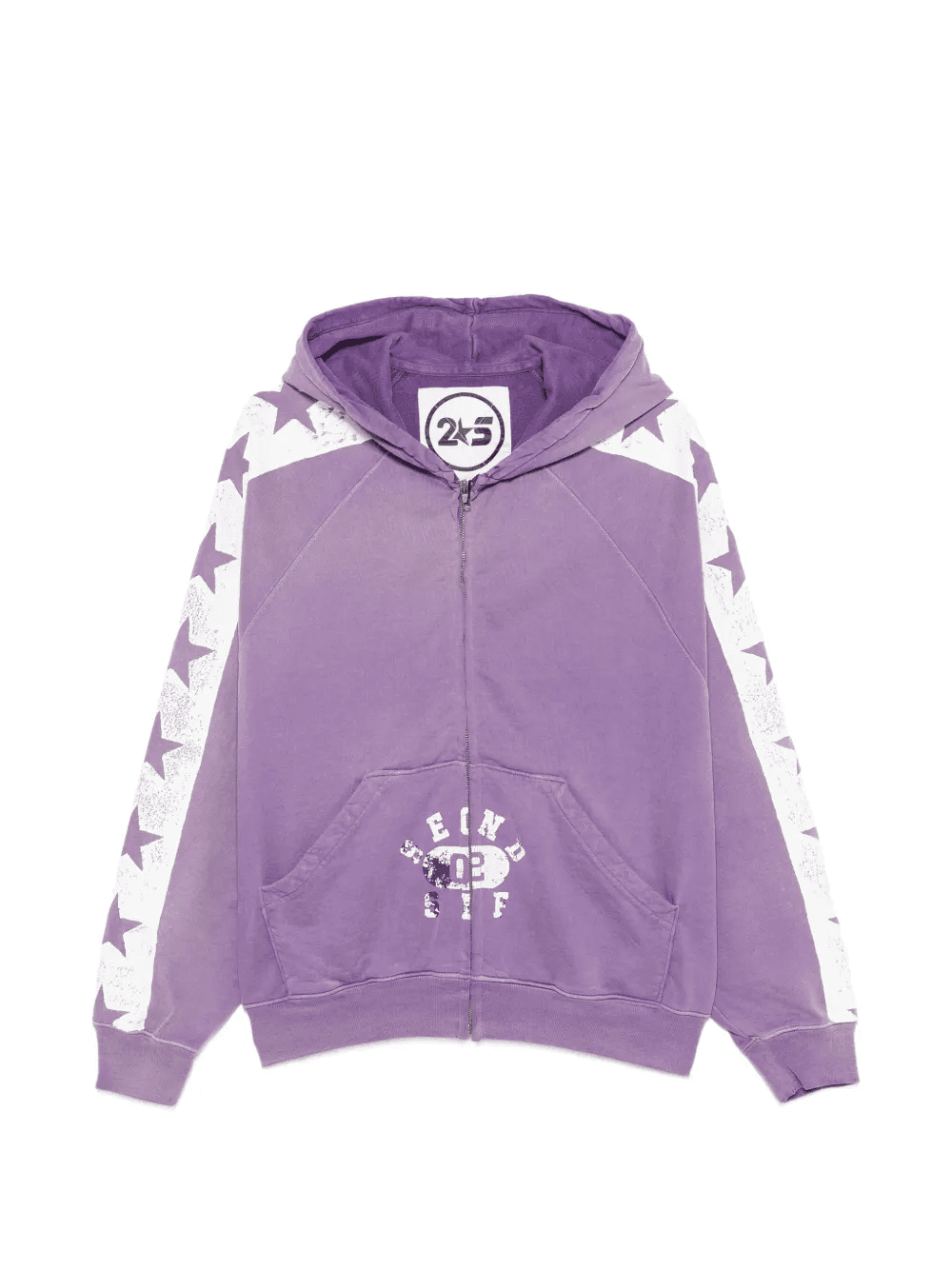 star-print zip-up hoodie - Image 1