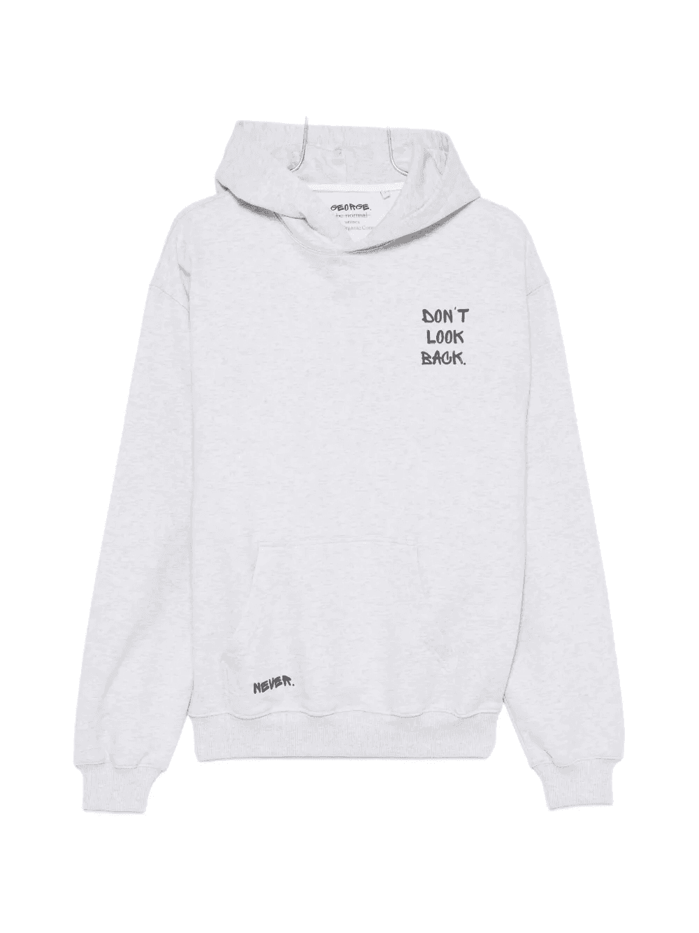 slogan-print hoodie - Image 1