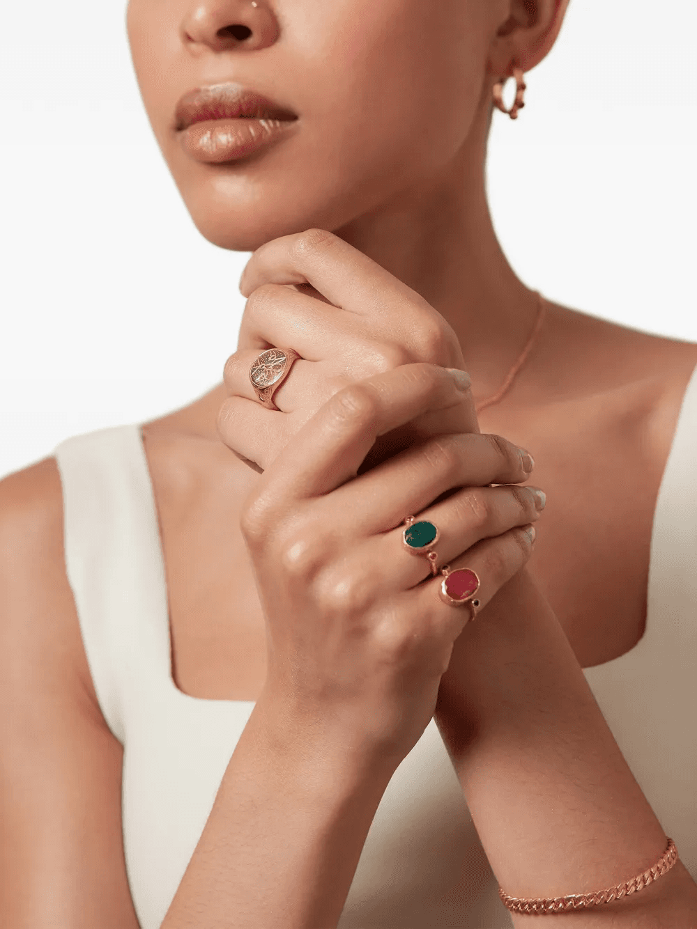 Lucia emerald cocktail ring — Image 4