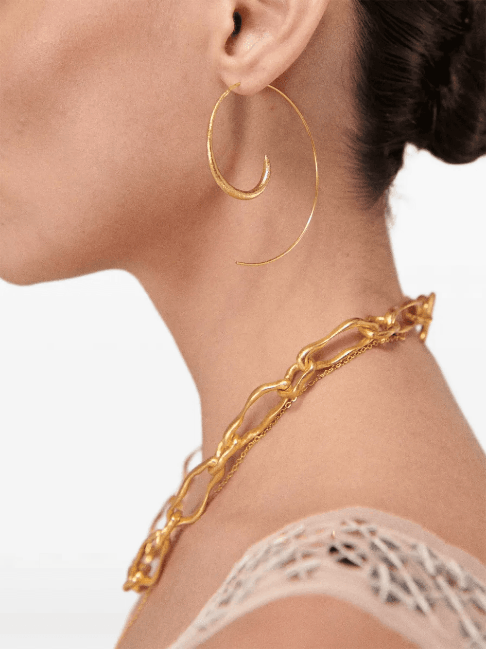 Aegina pull-through hoop earrings — Image 3