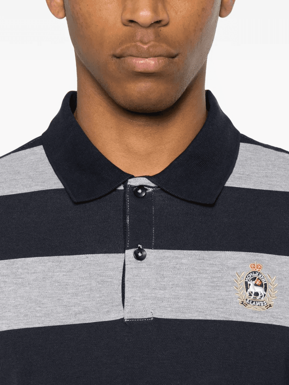 striped-pattern polo shirt — Image 2