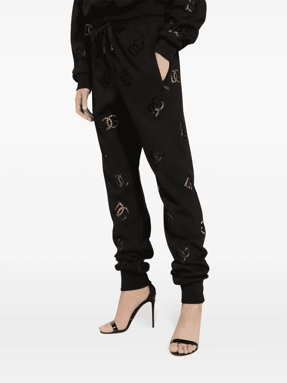 logo-embroidered drawstring-waistband track pants — Image 3