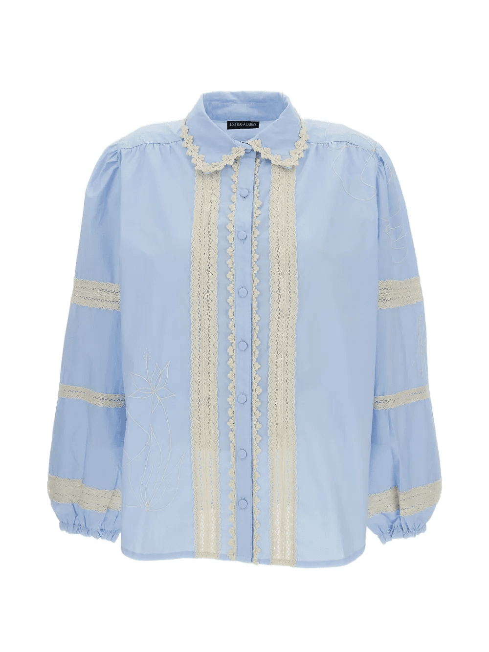 Jallay embroidered lace-trim shirt - Image 1