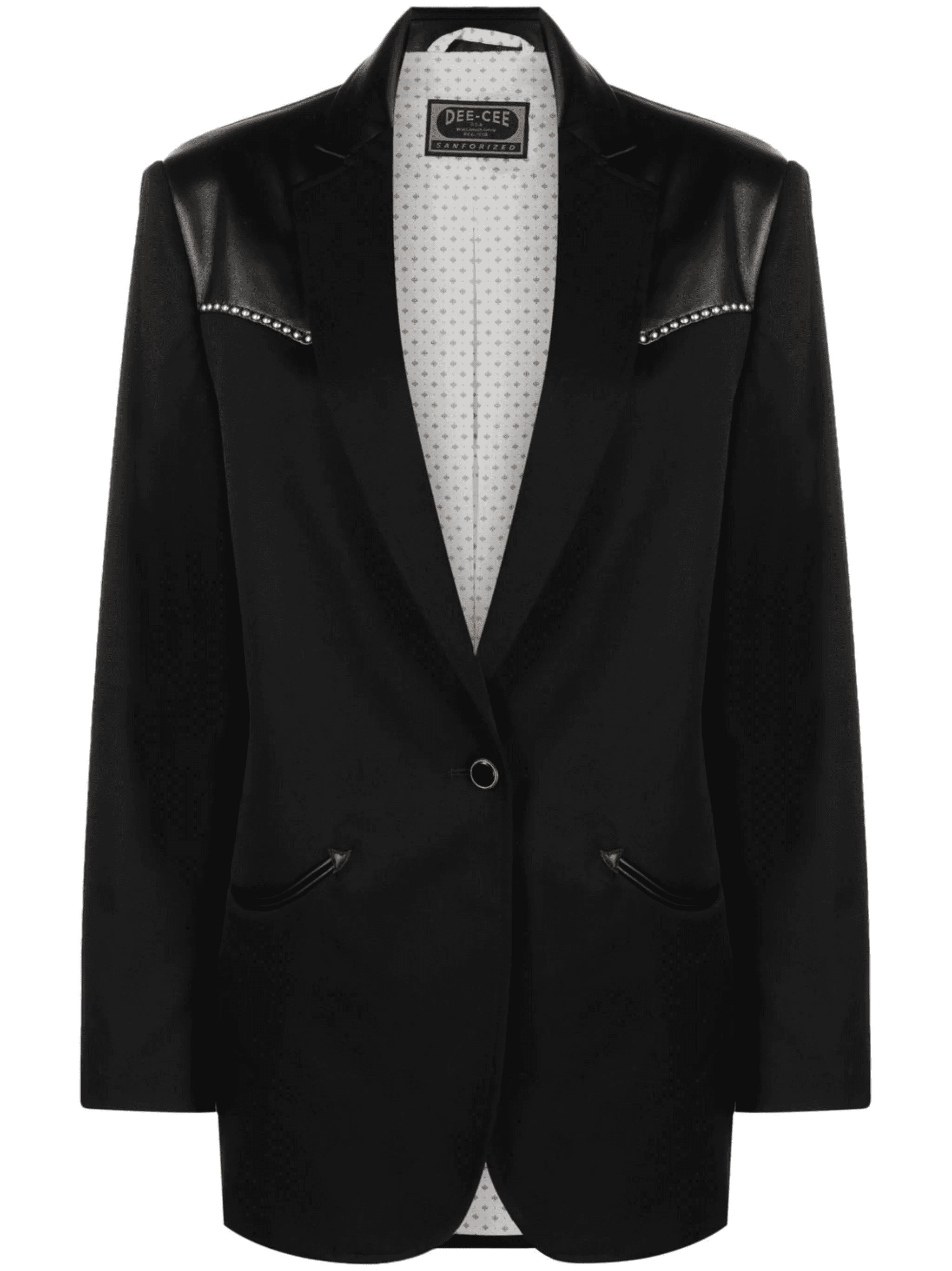 panelled single-breasted blazer