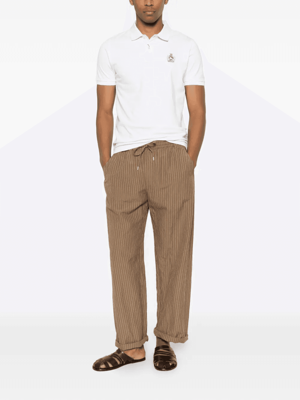 logo-embroidered polo shirt — Image 5