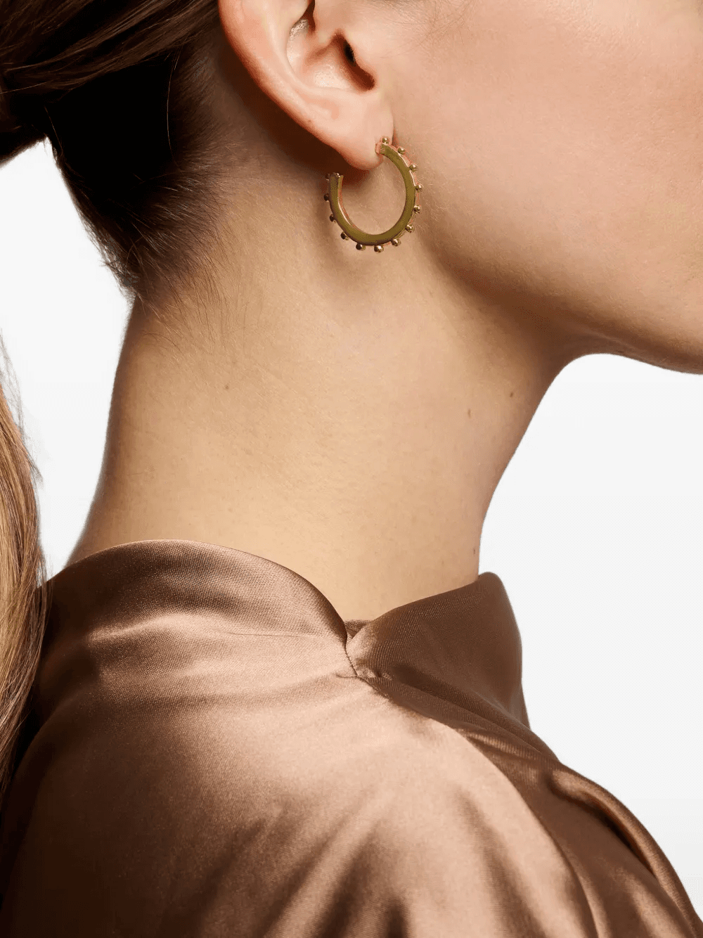 Aida beaded hoop earrings — Image 3