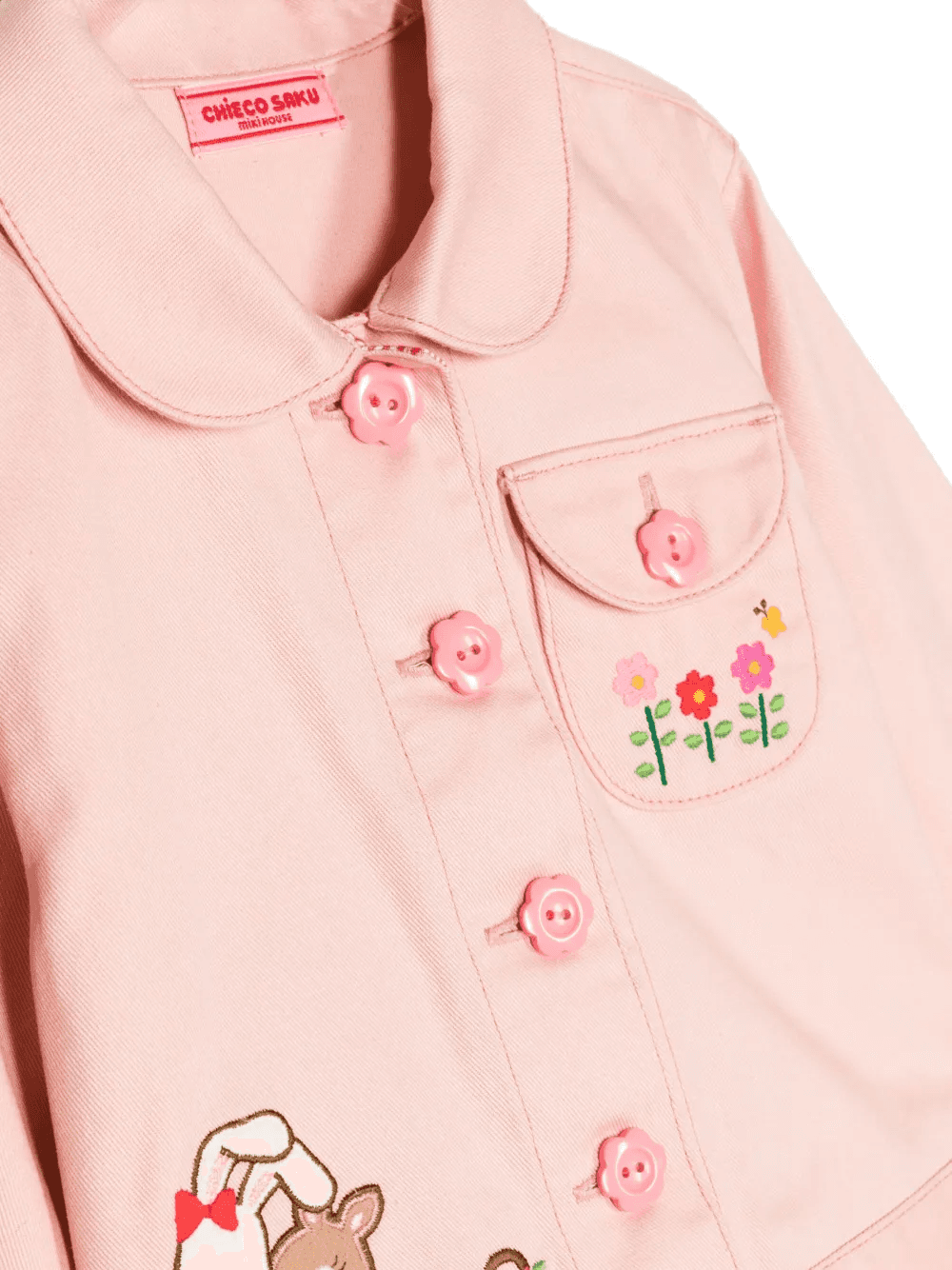 embroidered-motif cotton jacket - Image 1