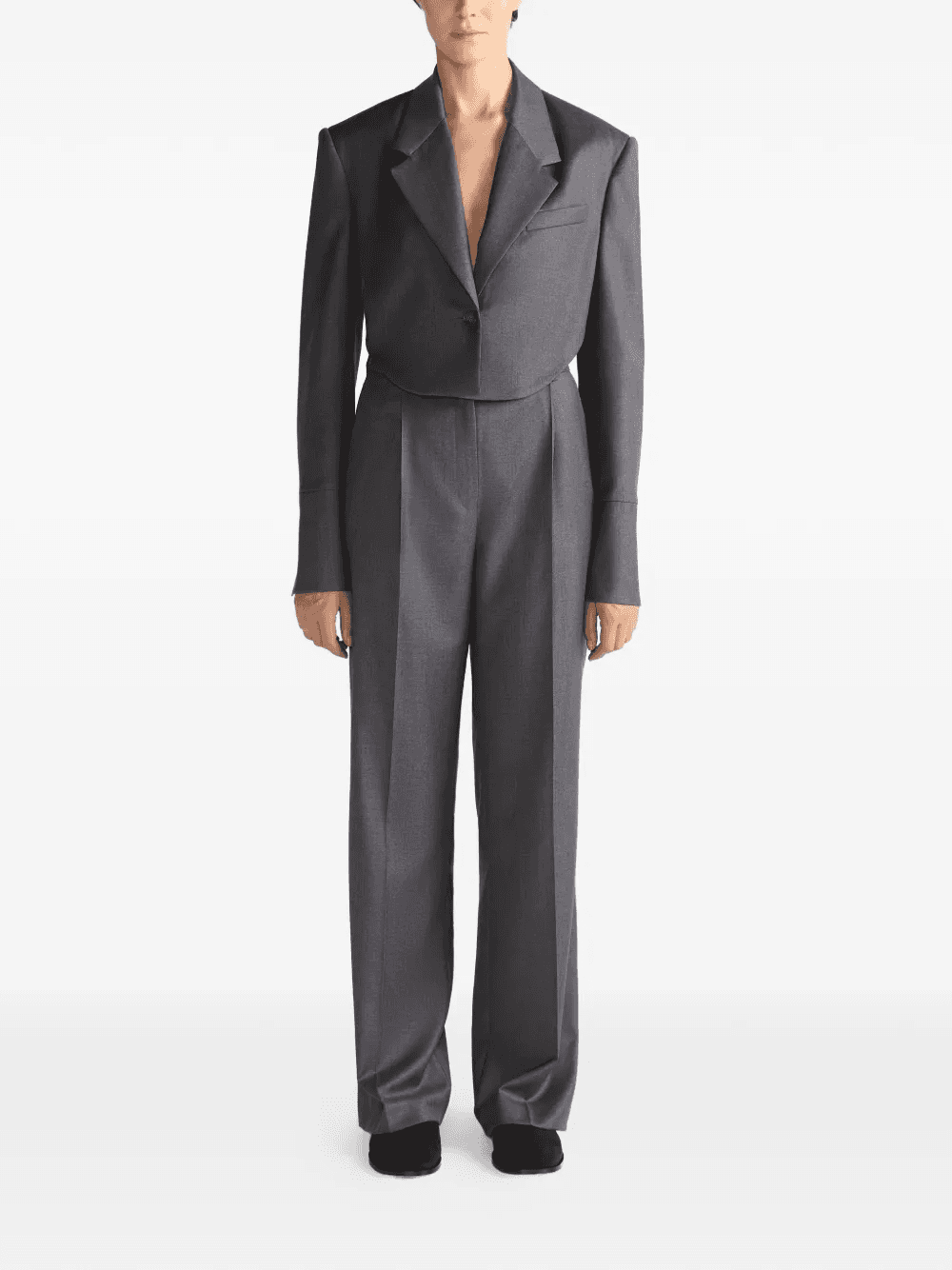 Kate pleated wide-leg trousers — Image 3