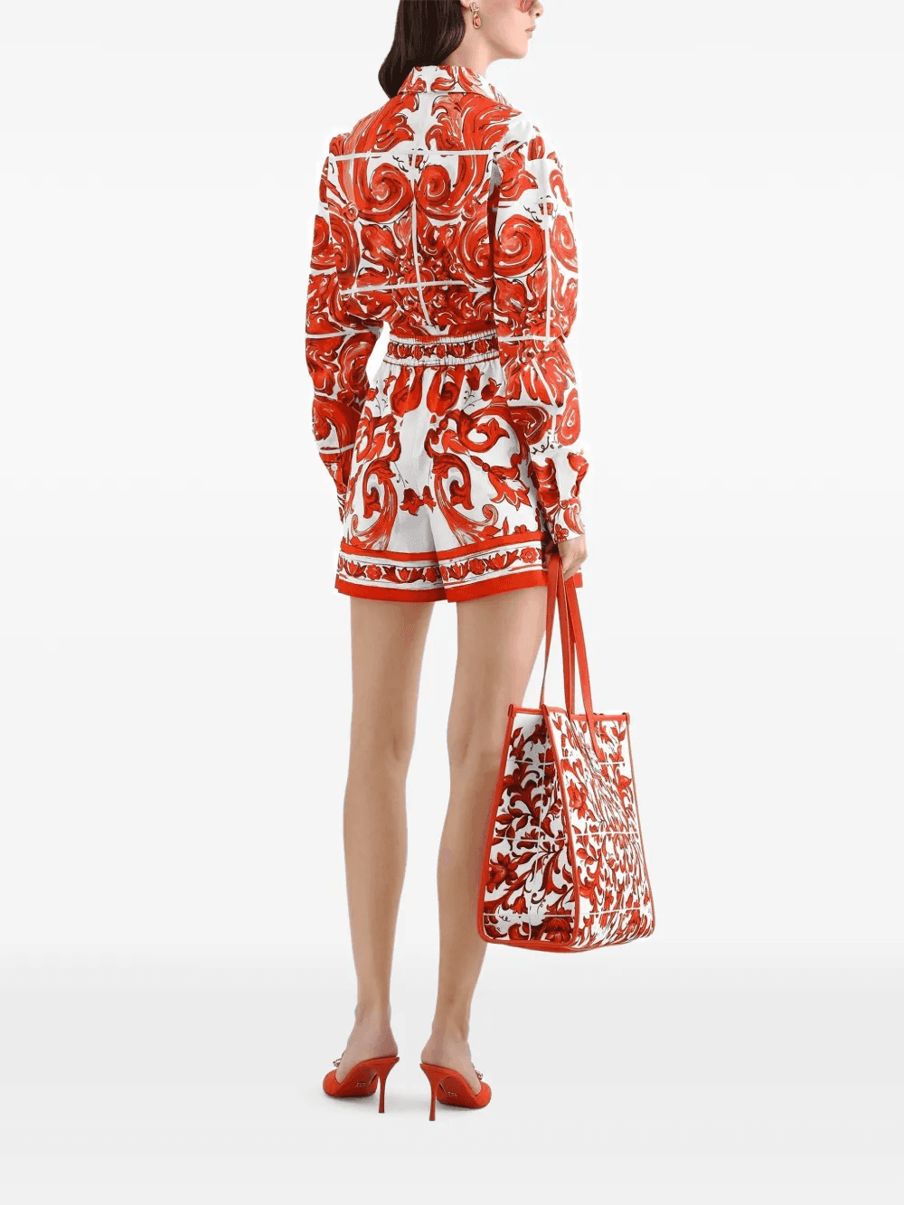 Majolica-print poplin shirt — Image 5