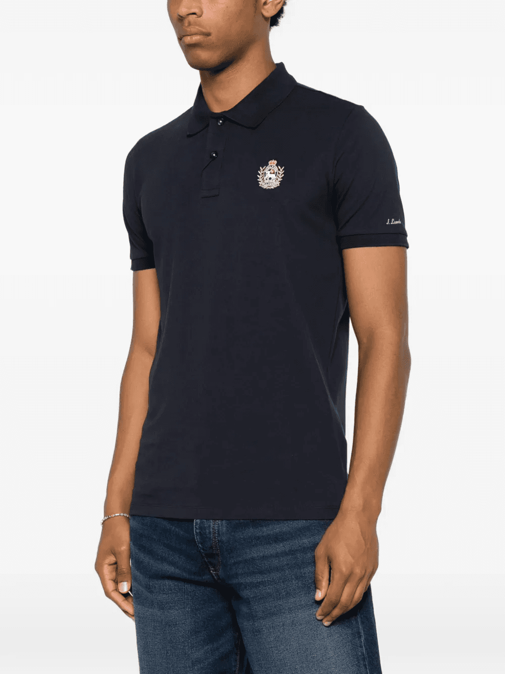 logo-embroidered polo shirt — Image 4