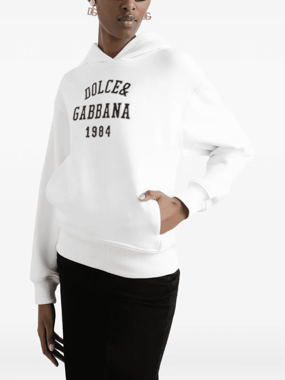 logo-embroidered hoodie — Image 3