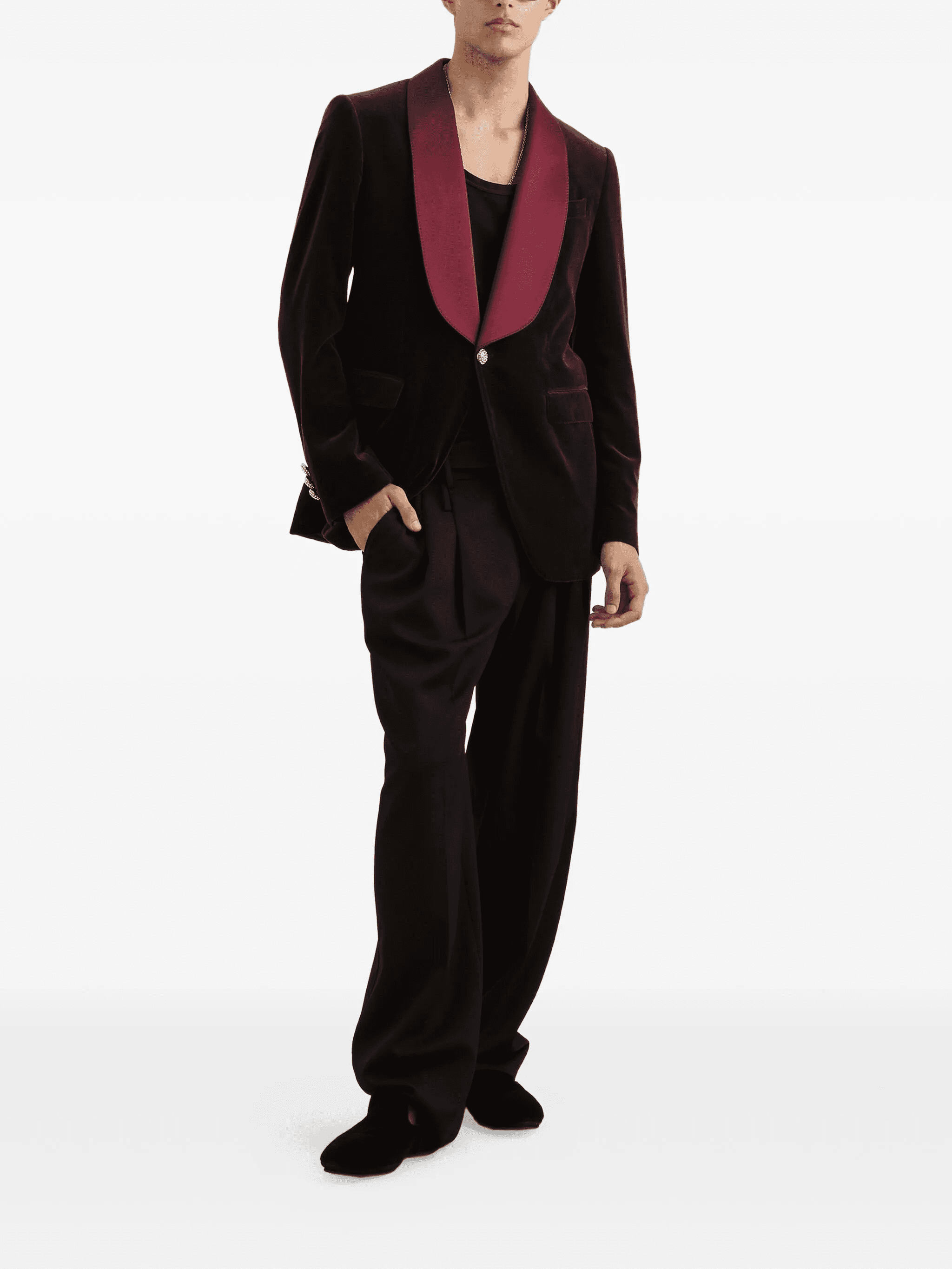 shawl-lapel blazer — Image 4