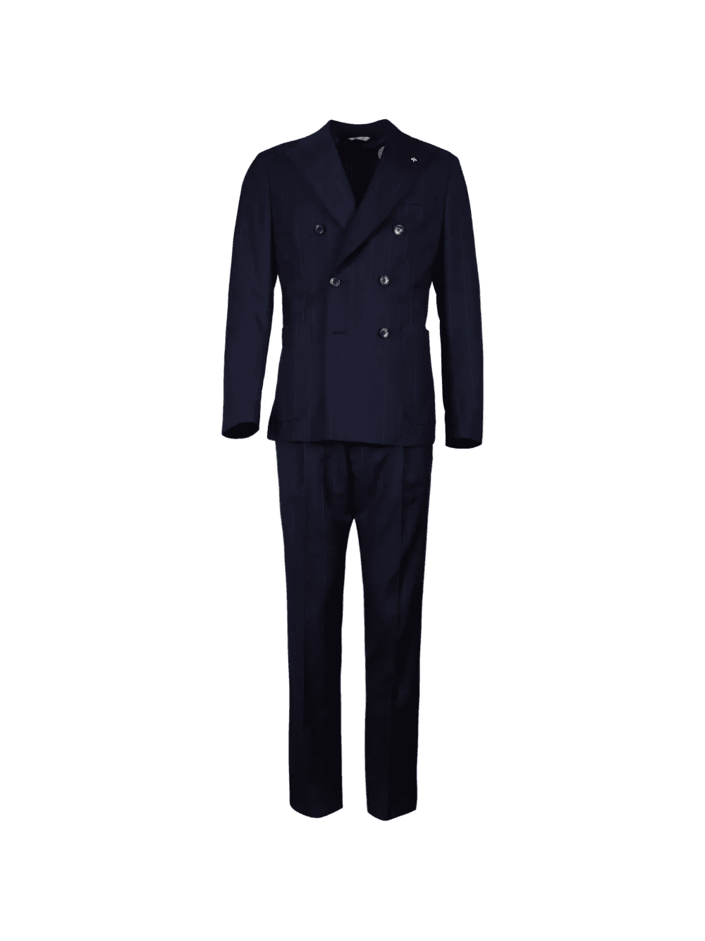 pinstriped double-breasted suit - Image 1