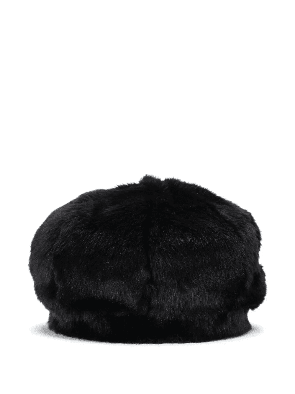 faux-fur embroidered-logo beret — Image 5
