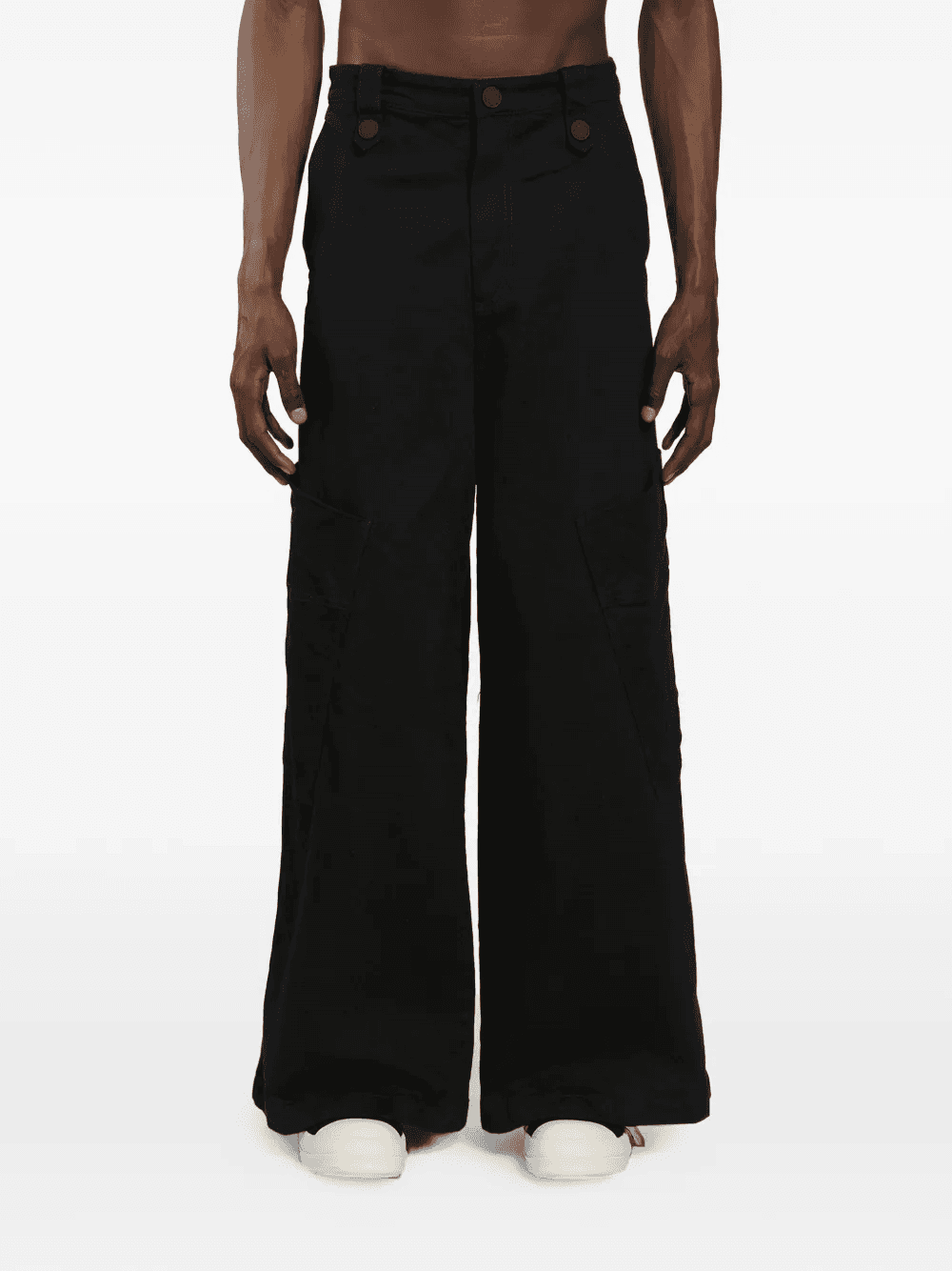 multi-pocket wide-leg jeans - Image 1