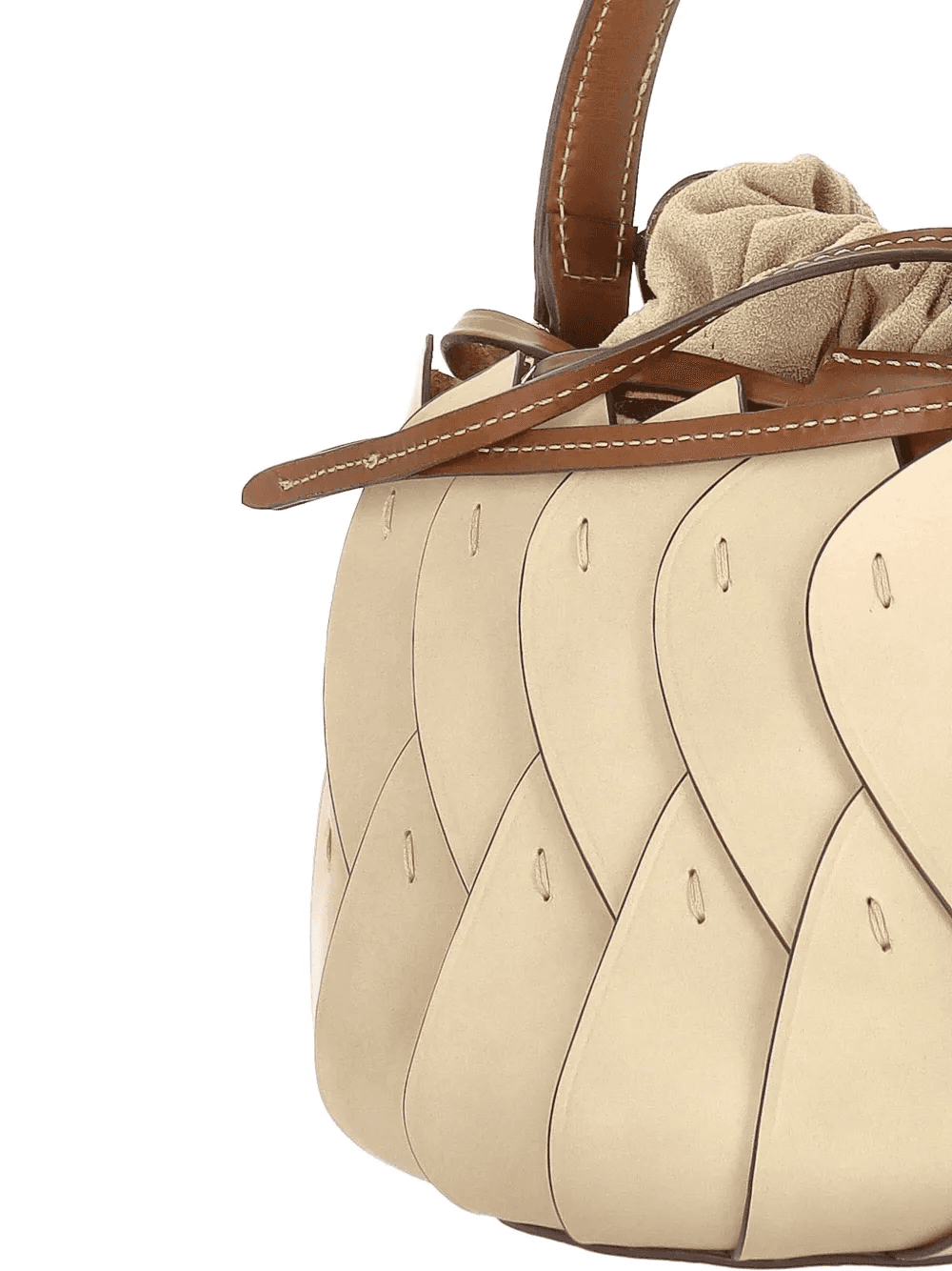 layered-panel leather tote bag — Image 2