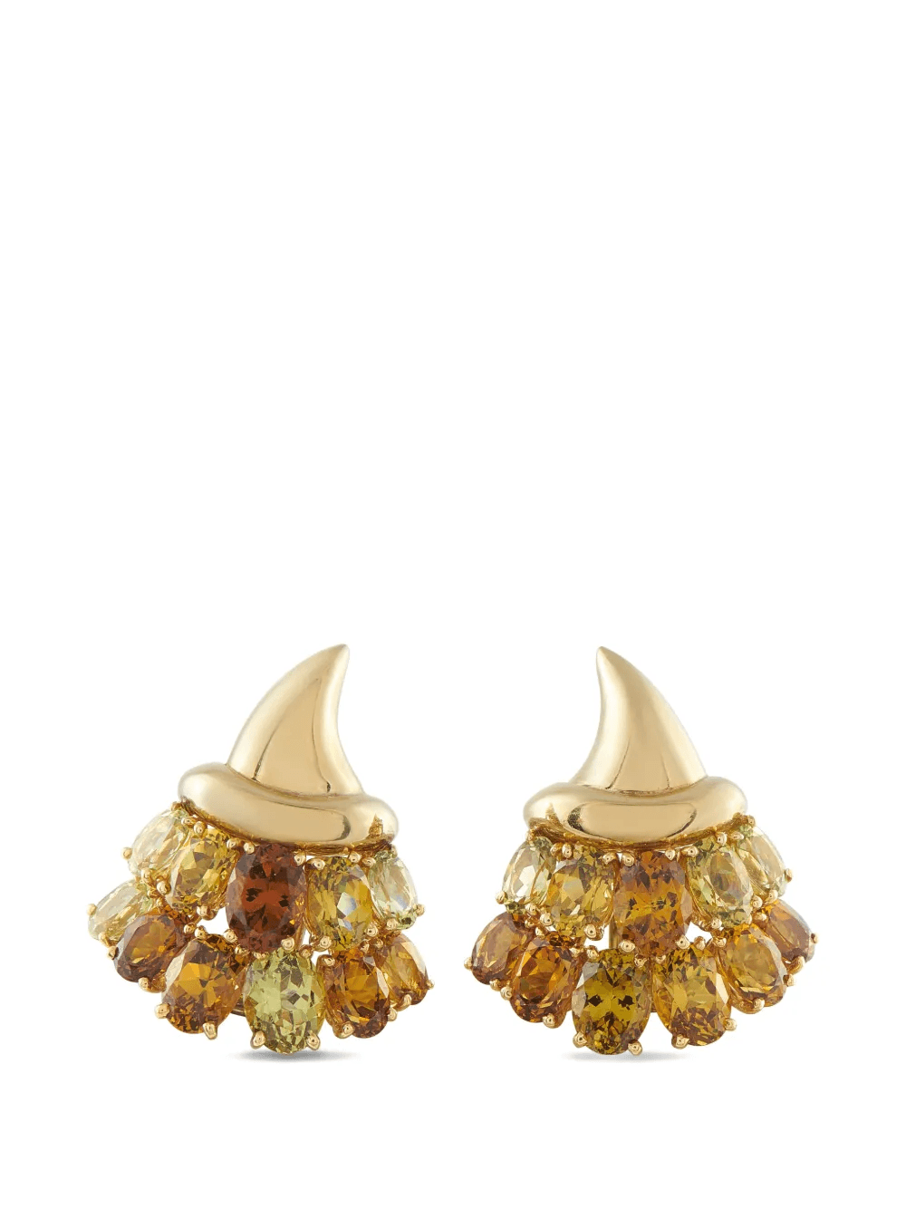 garnet Cornucopia earrings - Image 1