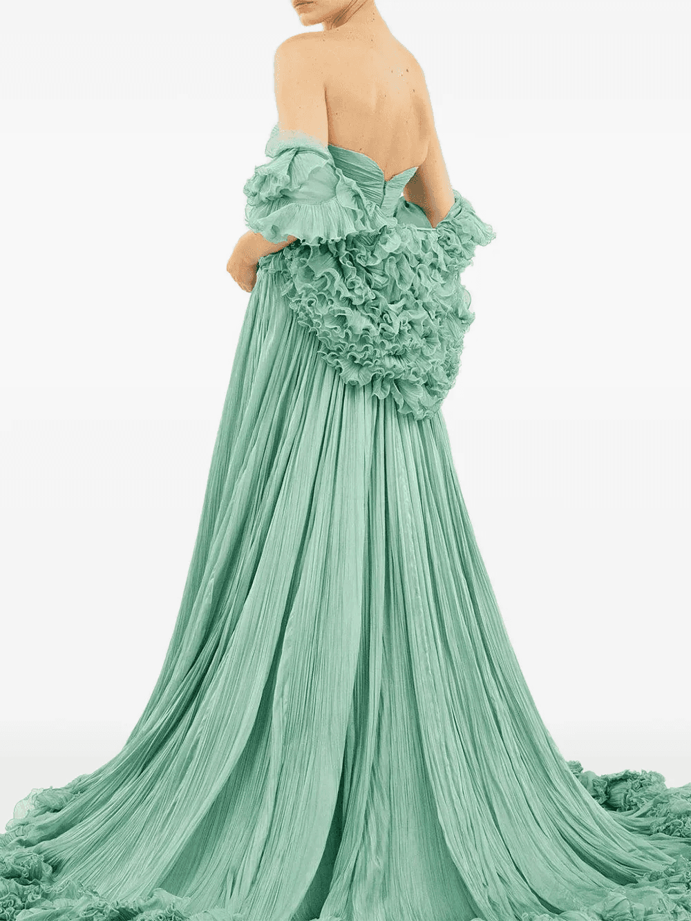 ruffled strapless maxi dress — Image 3