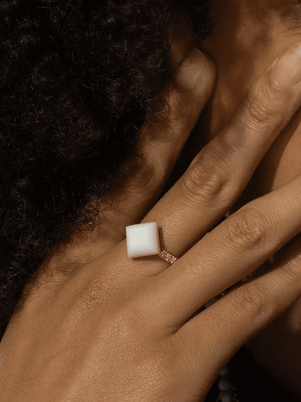 Gold Diamond Onyx Ring — Image 3