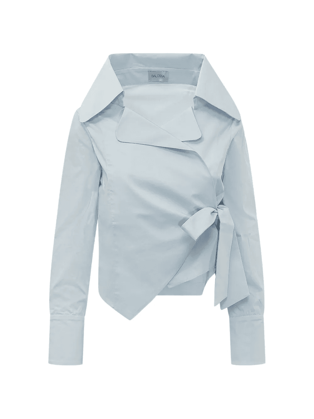 Nora wrap-style shirt