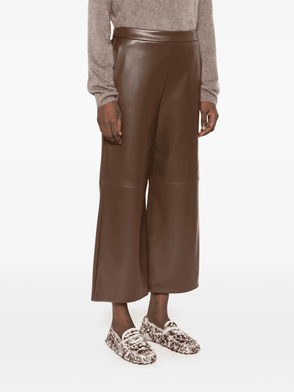 panelled topstitch trousers — Image 4