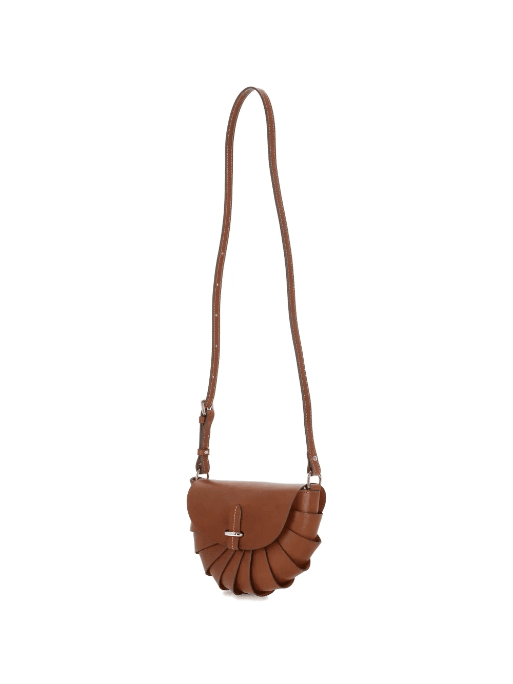 pleated leather cross body bag — Image 3