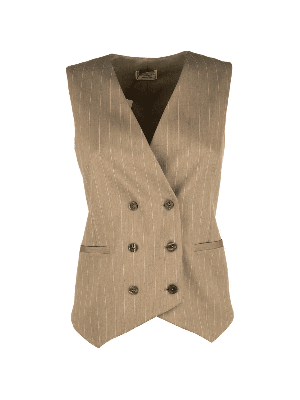 pinstripe-pattern double-breasted waistcoat - Image 1