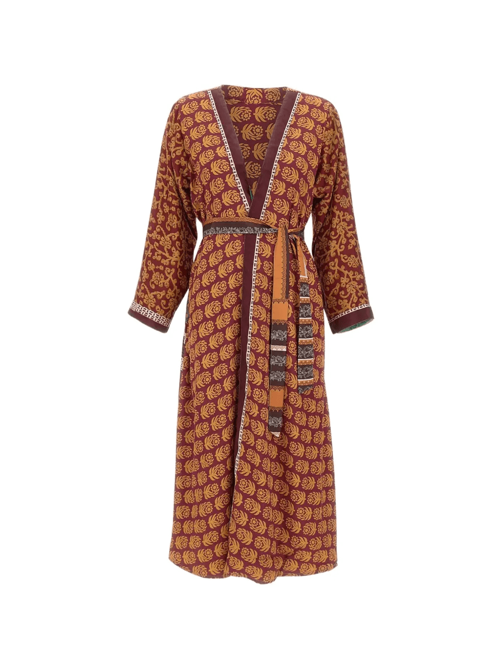 reversible floral-pattern coat