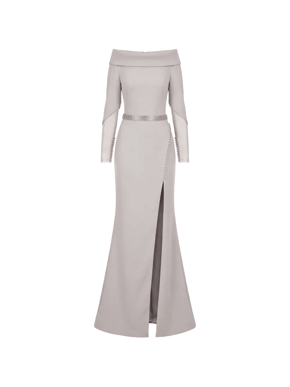 off-the-shoulder mermaid side-slit gown - Image 1