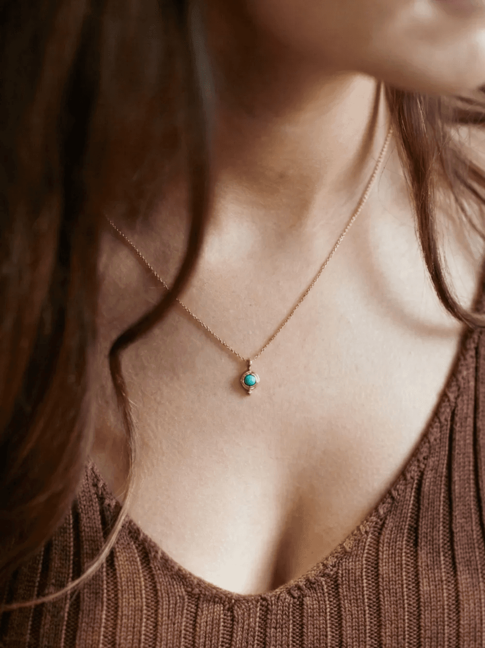 turquoise pendant necklace — Image 3
