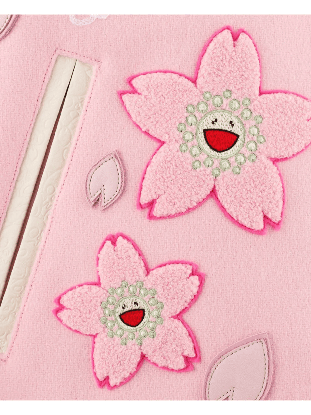 cherry blossom-embroidered varsity jacket — Image 4