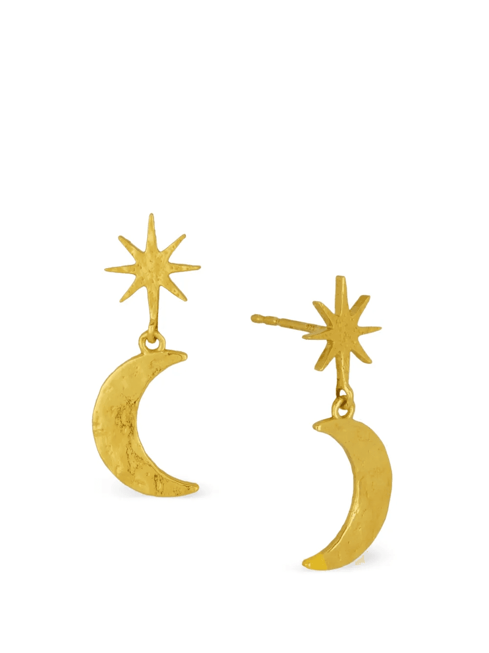 Moon and Star drop stud earrings - Image 1