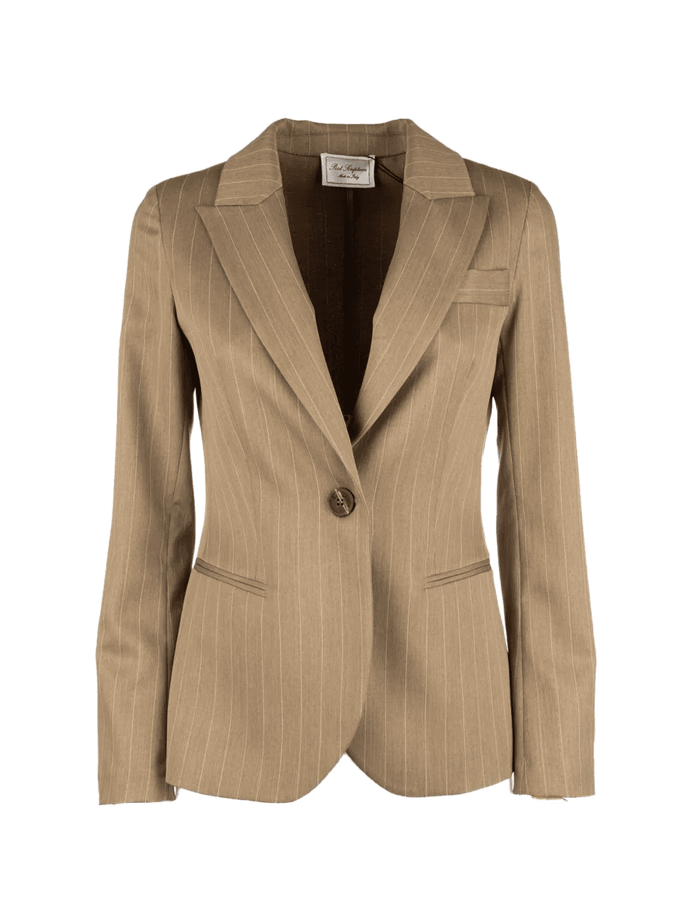 pinstripe-pattern single-breasted blazer - Image 1