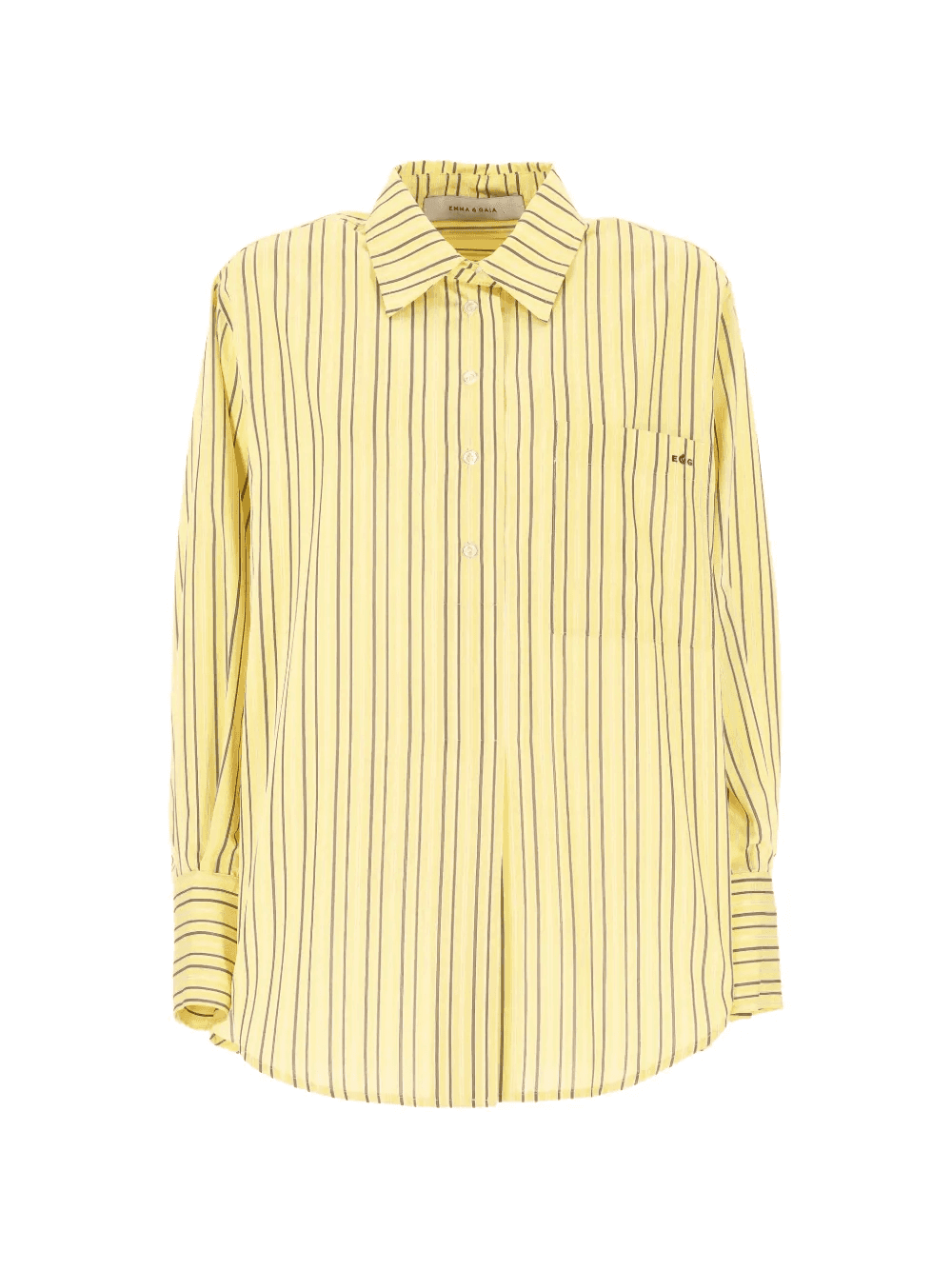 vertical-stripe logo-embroidered shirt - Image 1