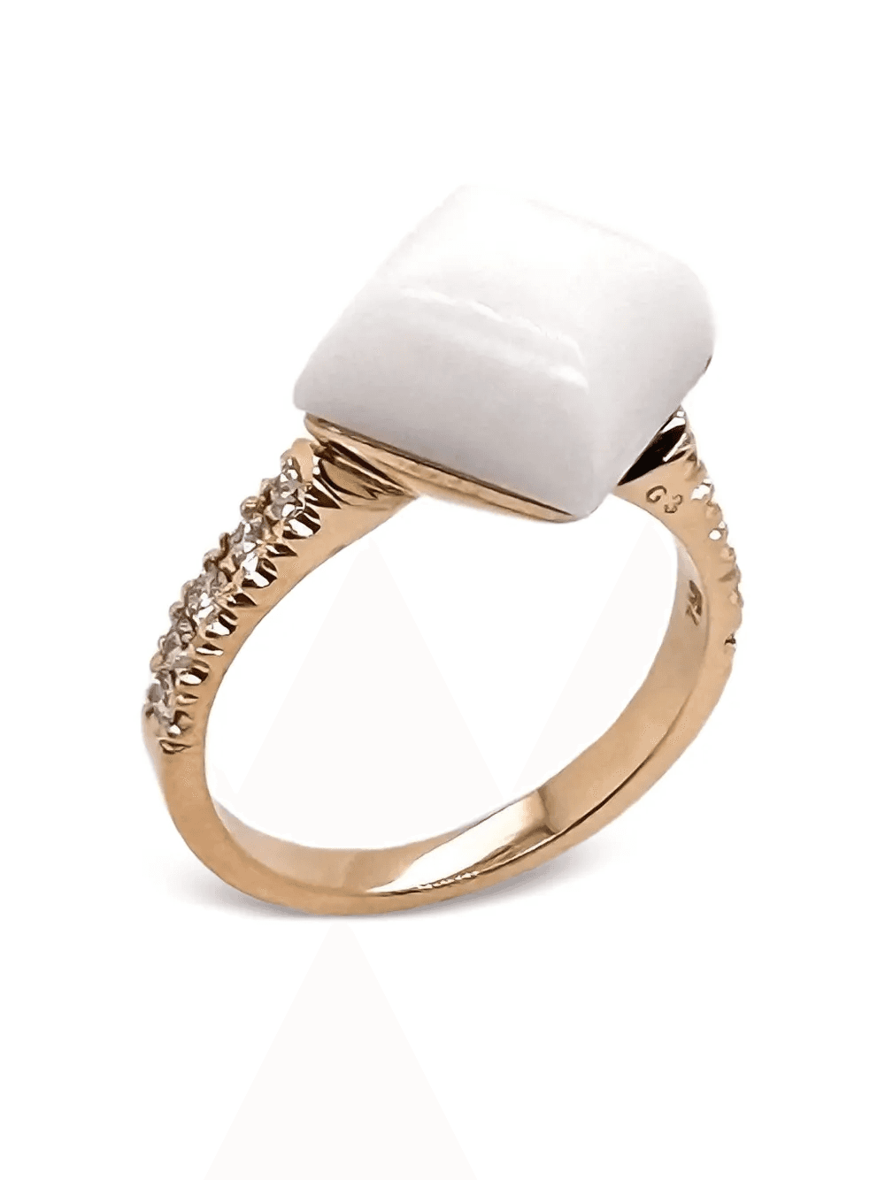 Gold Diamond Onyx Ring - Image 1