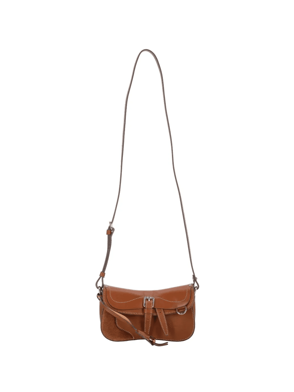 contrast-stitch buckle-fastening cross body bag - Image 1