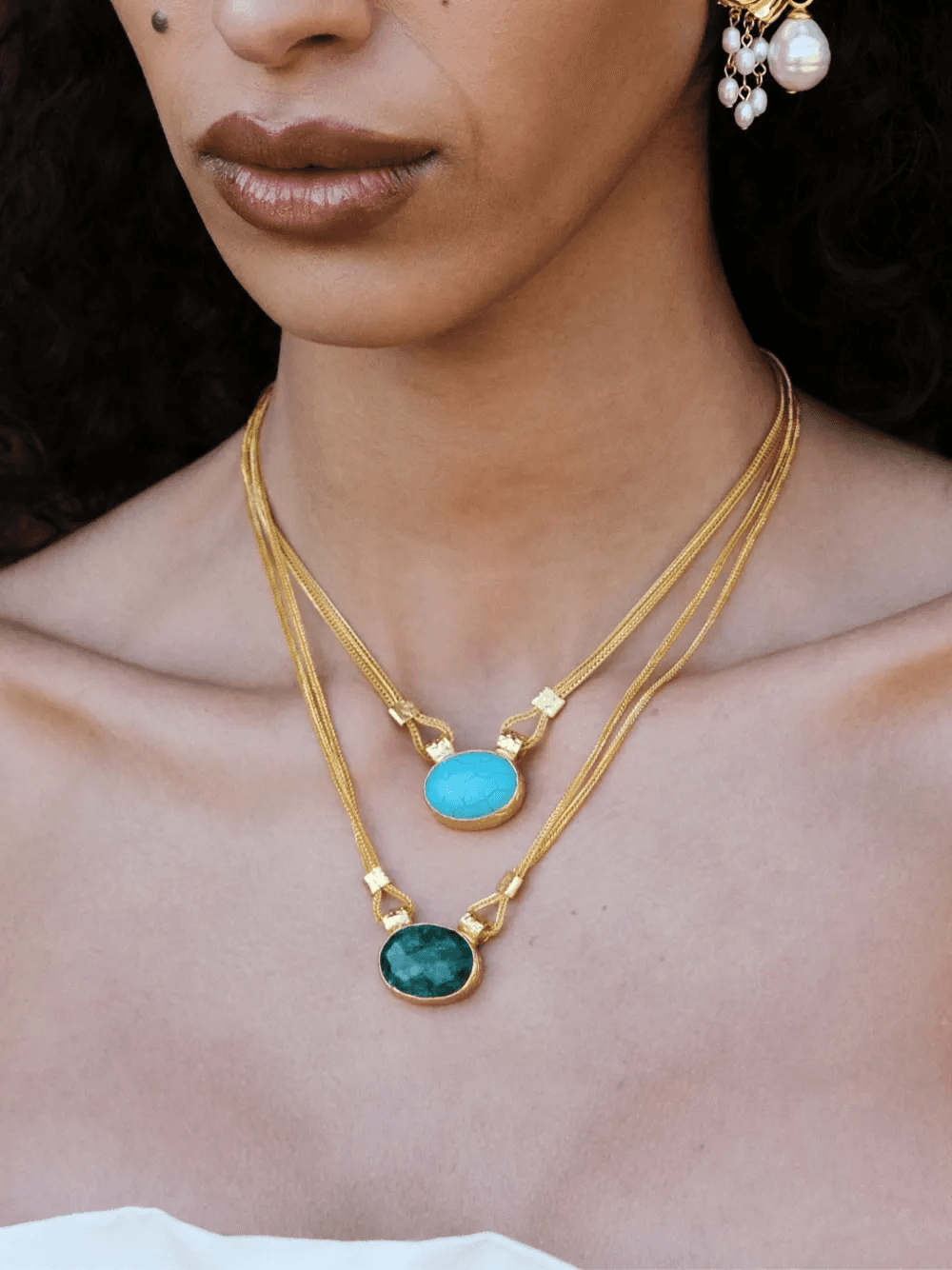 Daphne turquoise chain necklace — Image 3