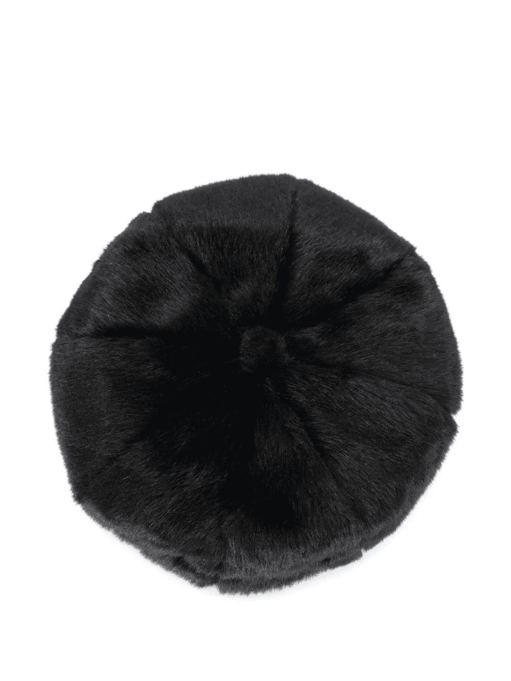 faux-fur embroidered-logo beret — Image 2