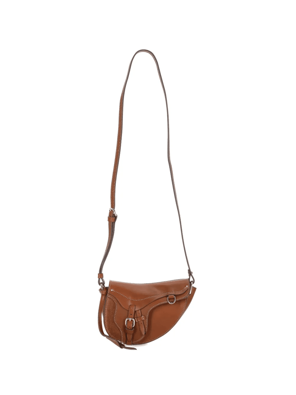 buckle-detail saddle cross body bag - Image 1