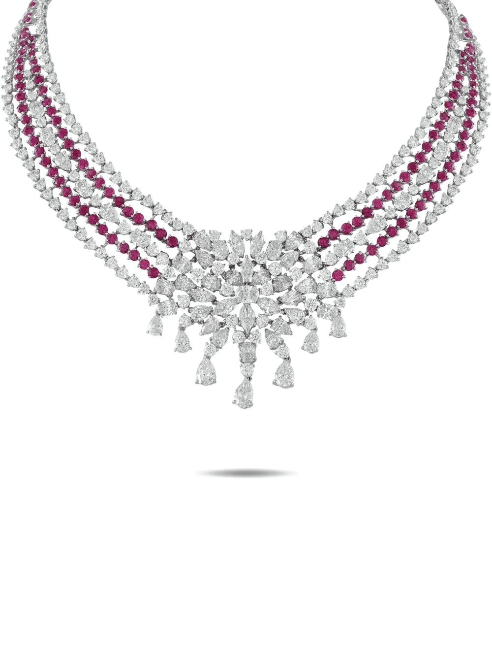 diamond and ruby necklace - Image 1