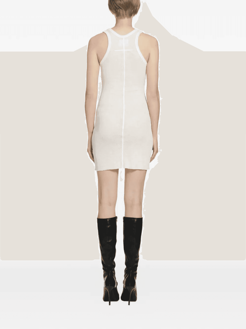 embroidered ribbed mini dress — Image 2