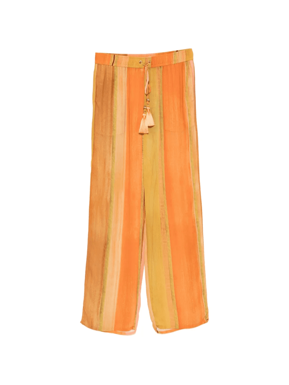 striped tassel-detail trousers - Image 1